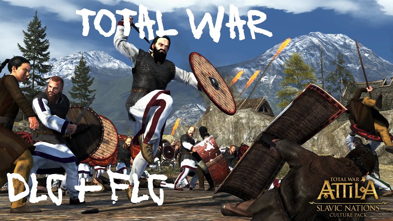 Total War Attila NEW DLC Slavic Nations & FLC Garamantes All 4 Factions Battle