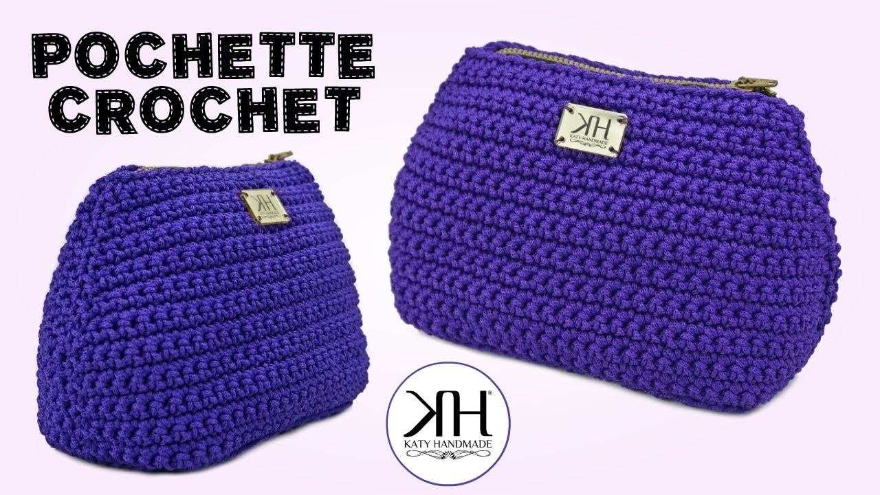 TUTORIAL POCHETTE/BORSELLO UNCINETTO - EASY CROCHET PURSE ♡ Katy Handmade