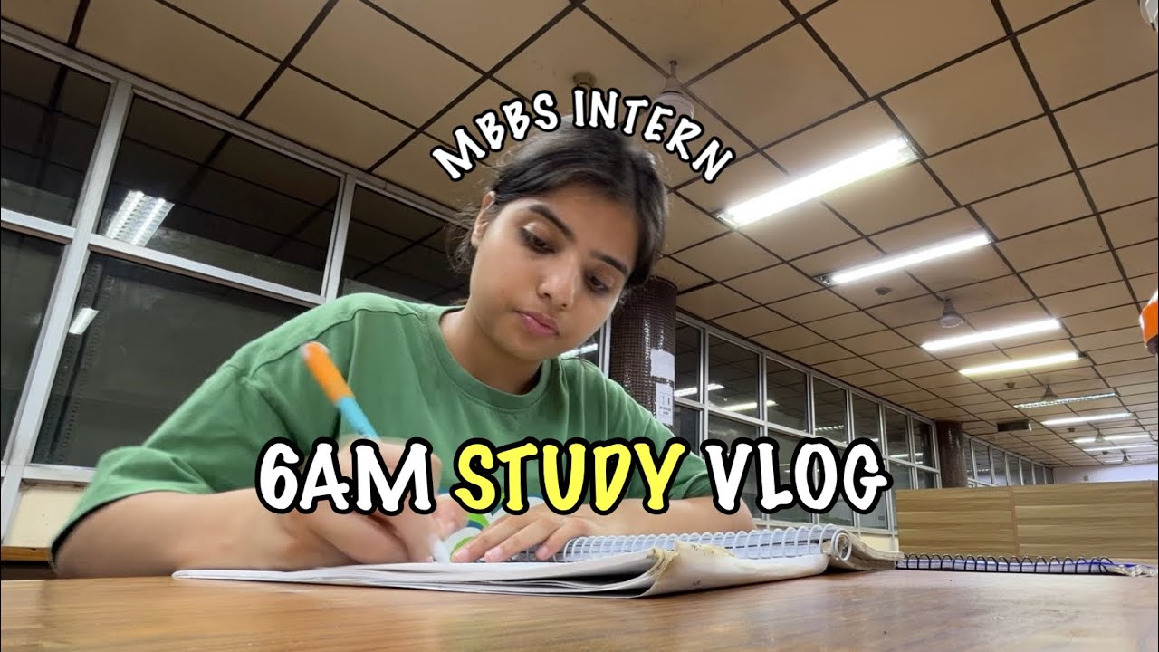 STUDY VLOG- waking up at 6AM, attending hospital, studying and more.. #mbbs #study #vlog