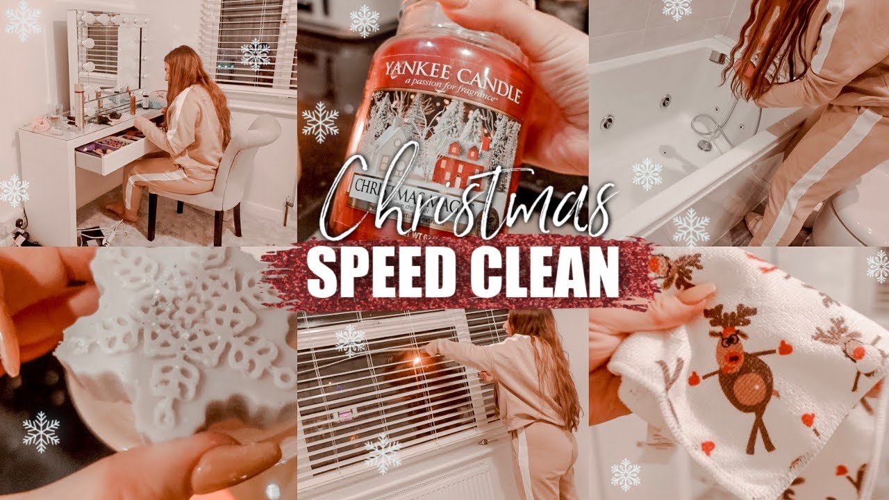 CHRISTMAS SPEED CLEAN WITH ME | EXTREME MESSY HOUSE TRANSFORMATION & ALL DAY CLEANING MOTIVATION!