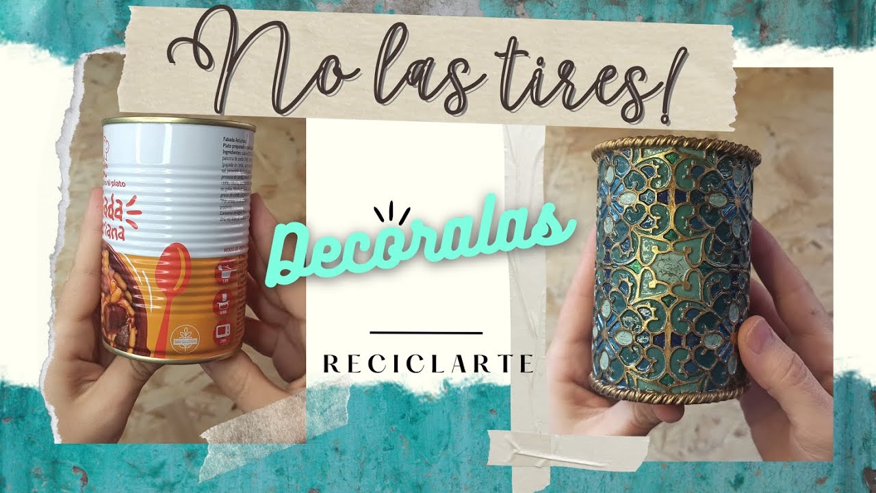 Decoración de latas: Efecto turquesa