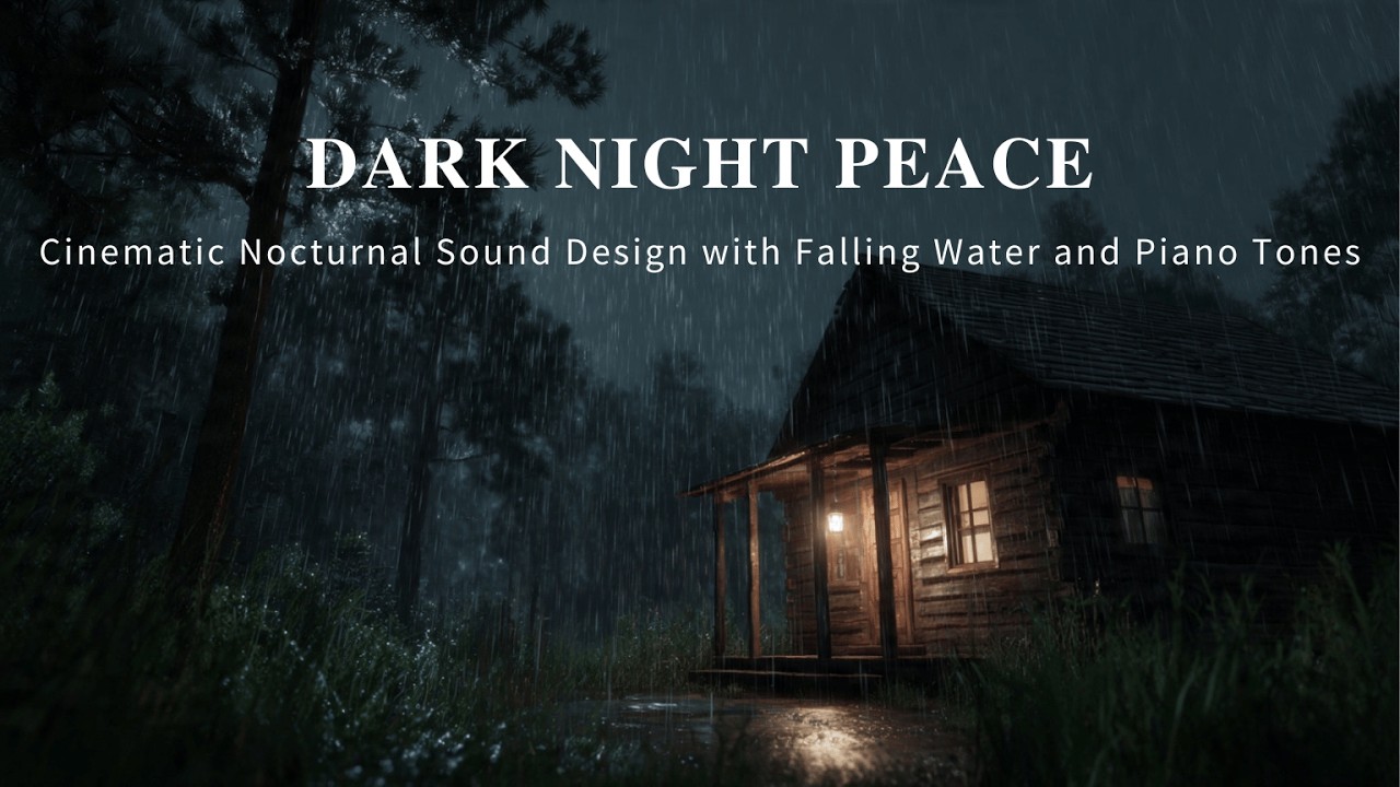 Dark Night Rain Sounds | Subtle Piano Ambience for Calm Listening