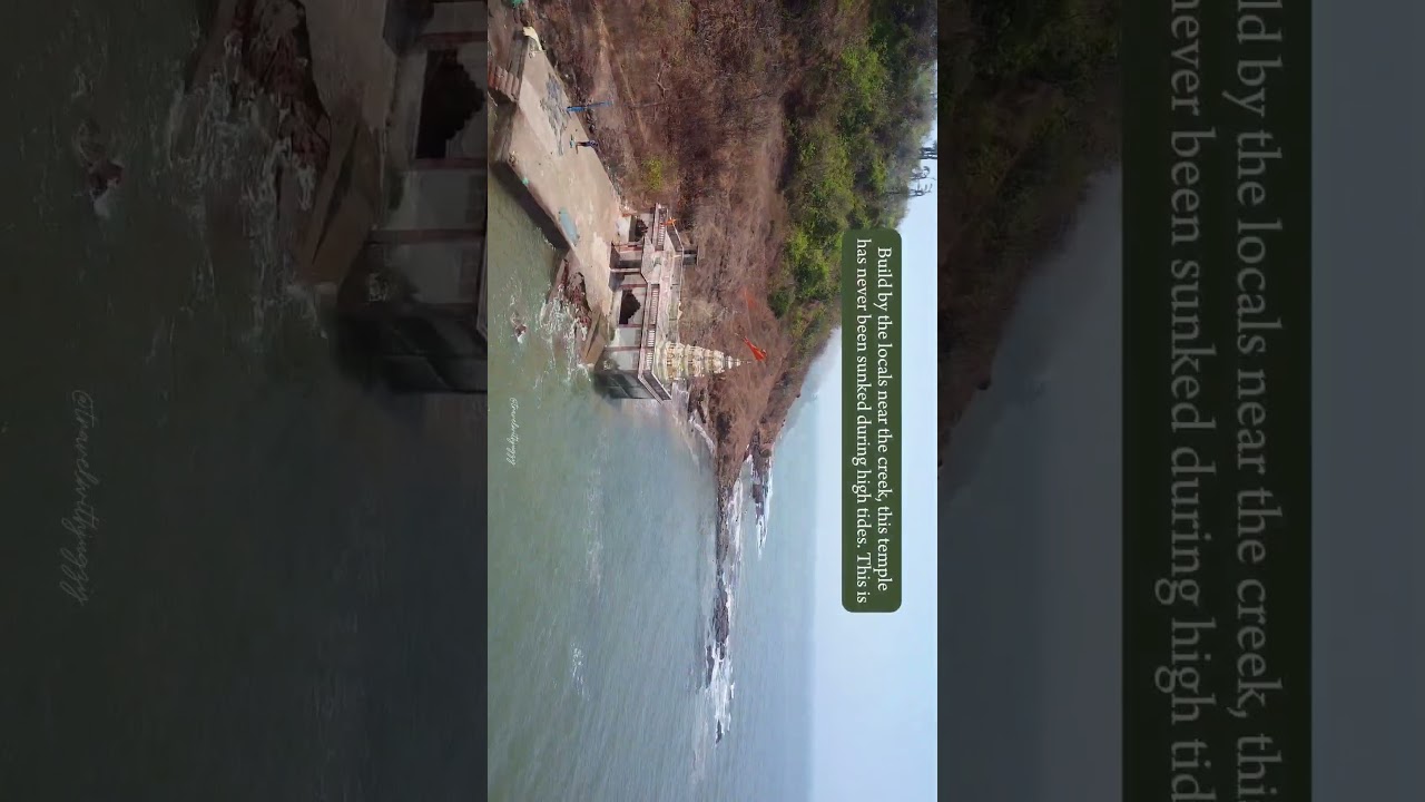 Drone shot of Famous Patradevi Mandir, Kolthare, Maharashtra. #dapoli #koltharebeach #konkantourism