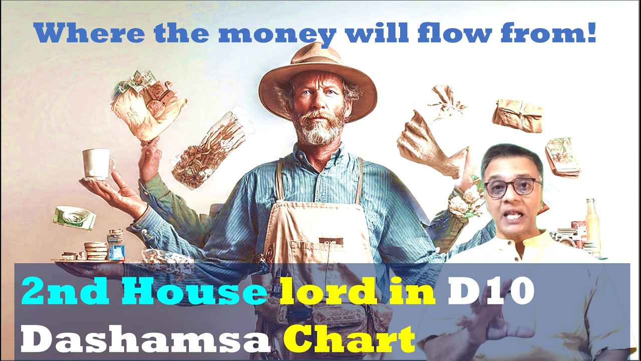 2nd House lord in D10 Dashamsa Chart - Where the money will flow from!