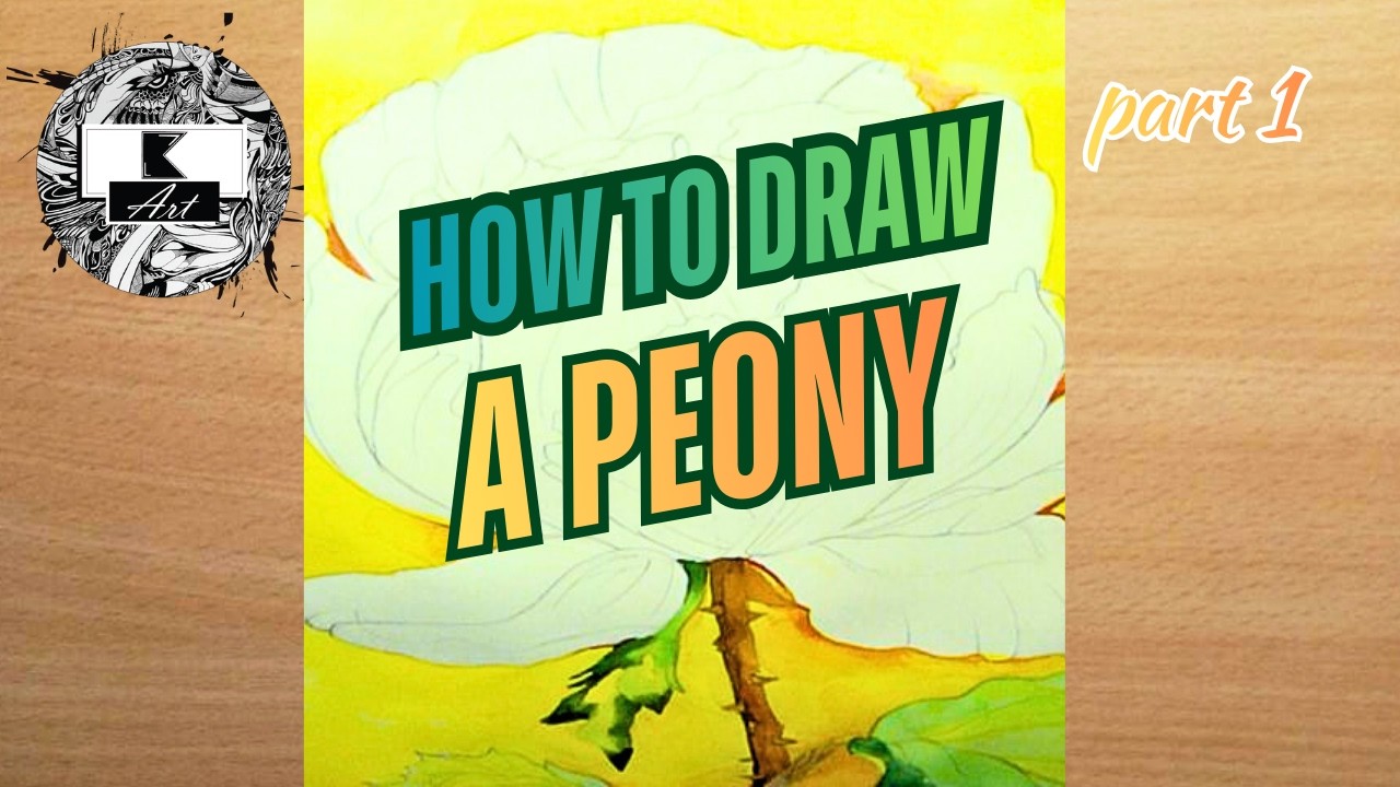 How to draw peony flower easy step by step || Flower drawing tutorial || 3
