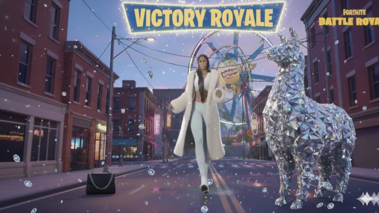 New Fortnite X Kim Kardashian | Bejeweled Kim Kardashian | Solo Victory Royale 4K