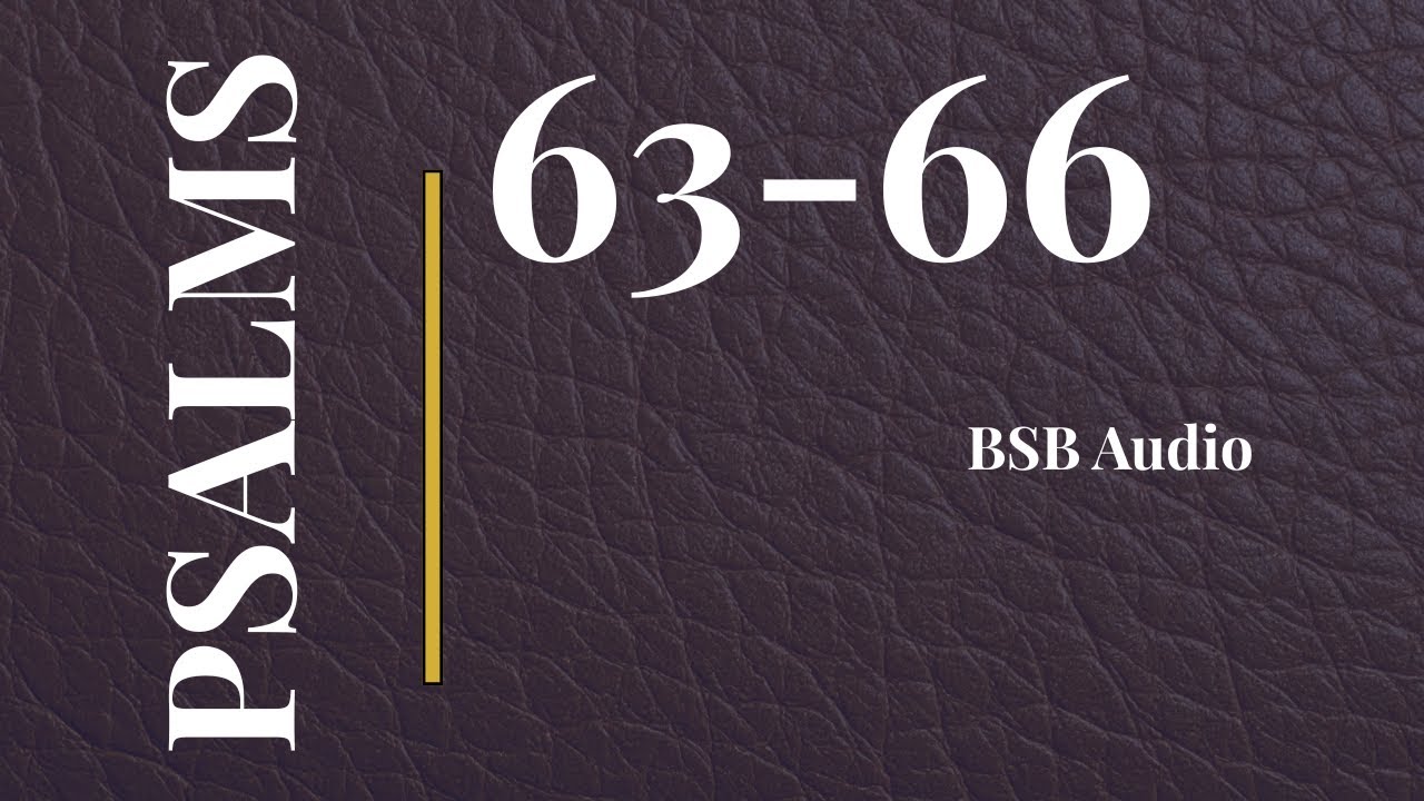 Psalms 63–66 | My Soul Thirsts for You and How Awesome Are Your Deeds | BSB