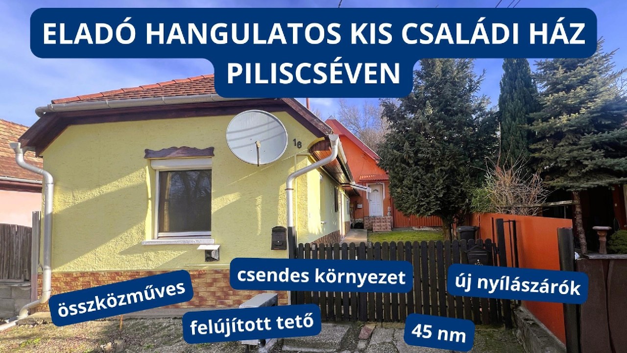 Eladó egy hangulatos kis családi ház Piliscséven!