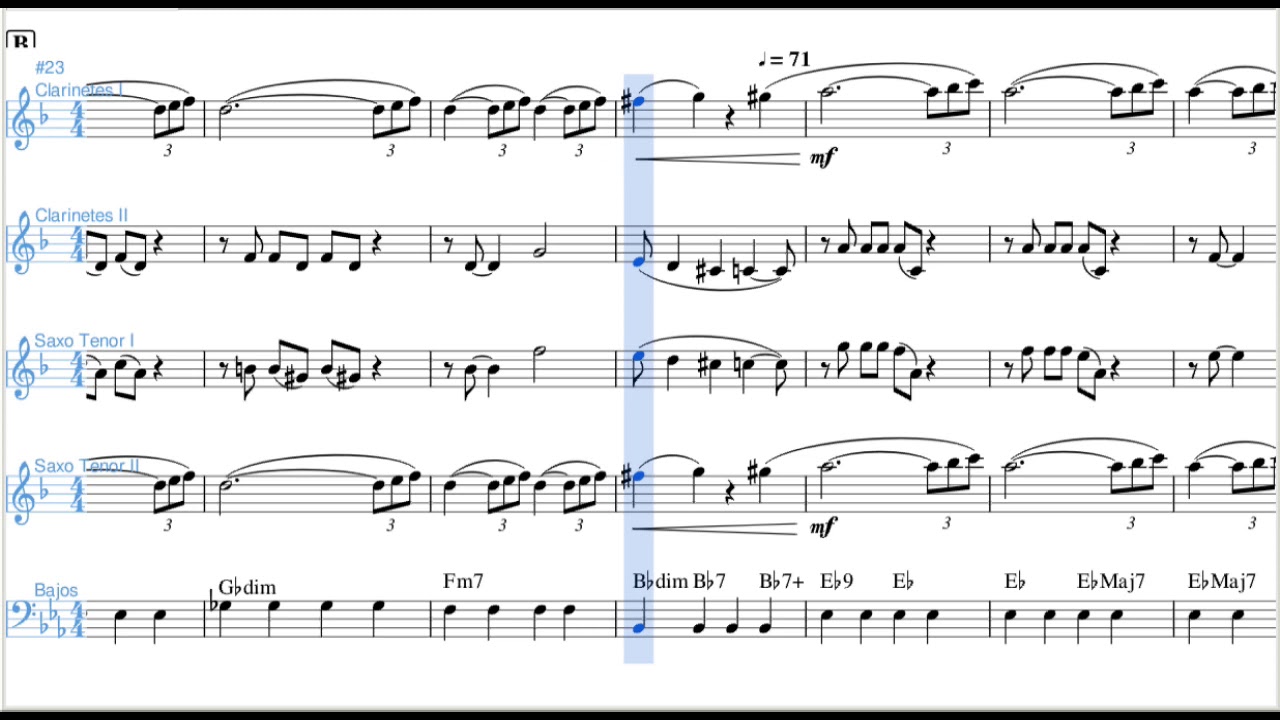 Moonlight serenade videopartitura