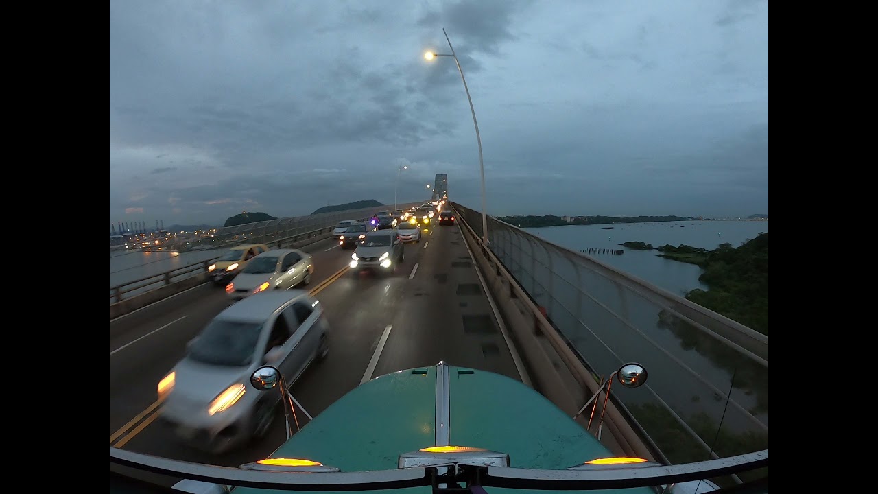 puente de las americas  Panamá en inversion de carriles