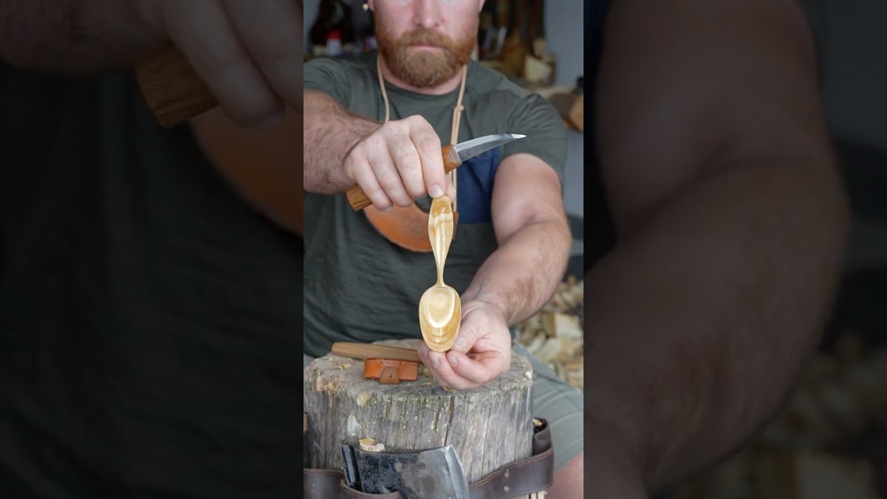 Spoon Carving Perfection - cherry wood 🪵🪓