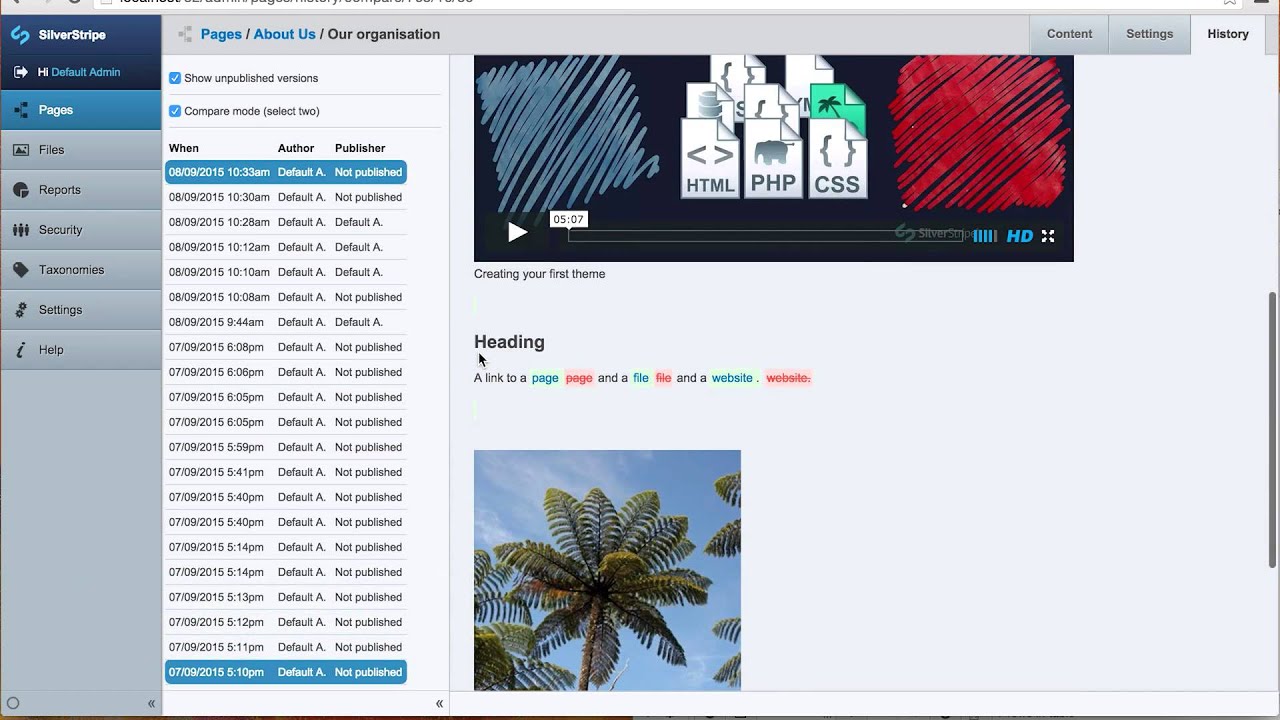 SilverStripe CMS features demo HD