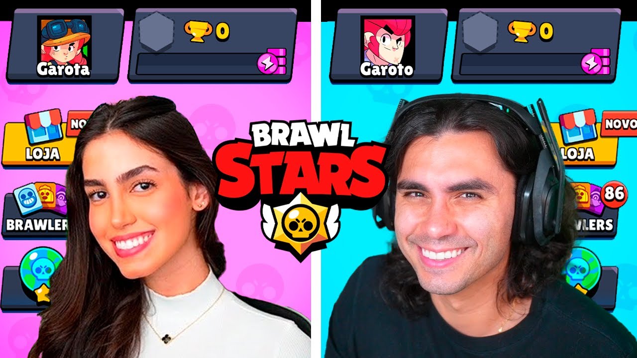 Начинаю как девушка VS парень в Brawl Stars