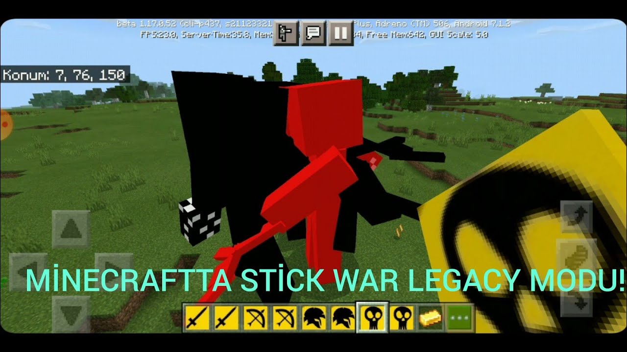 MİNECRAFTTA STİCK WAR LEGACY MODU!!-Minecraft Mod Tanıtımı Bölüm-1