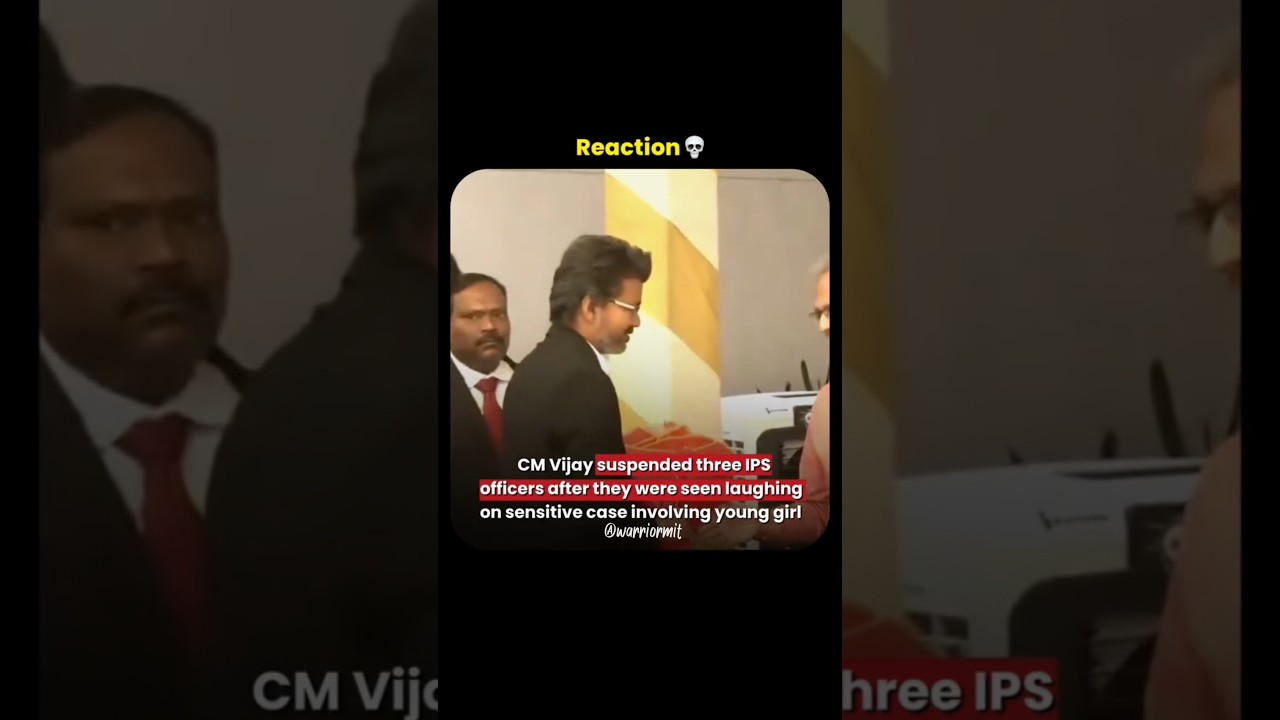 Vijay Thalapathy suspend*d three IPS officer ?? 🔥🇮🇳 #shorts #karma #justice #india #news