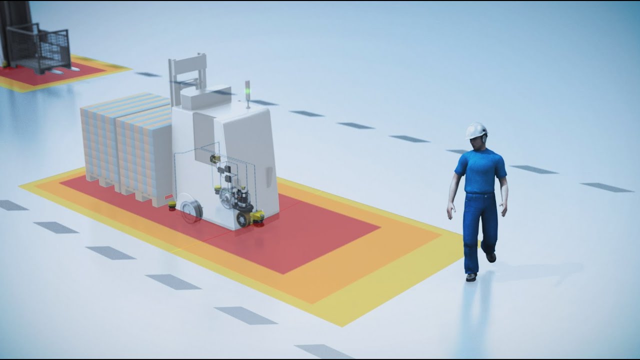 Monitoring automated guided vehicles (AGV) - with Safe Motion Control from SICK | SICK AG