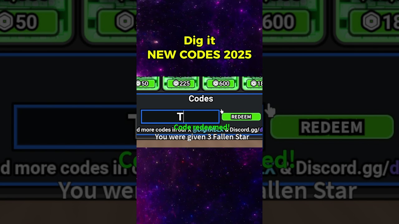 Roblox Dig It Codes 2025