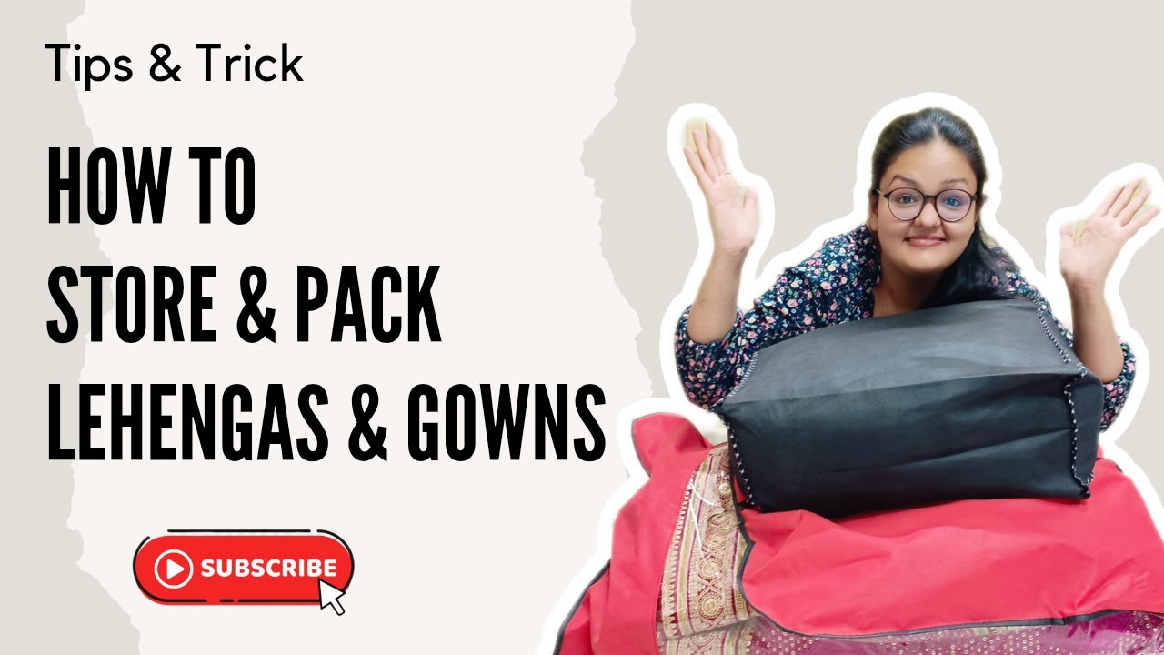 Easy way to fold & store heavy lehengas, padded blouse | Learn from fashion designer itself