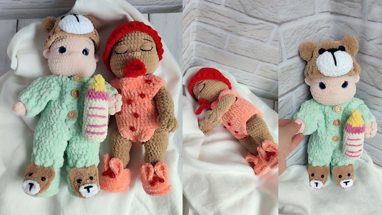 МК Плюшевый Пупсик 👶 Крючком, вязаная кукла крючком, crochet doll. ( часть 1)