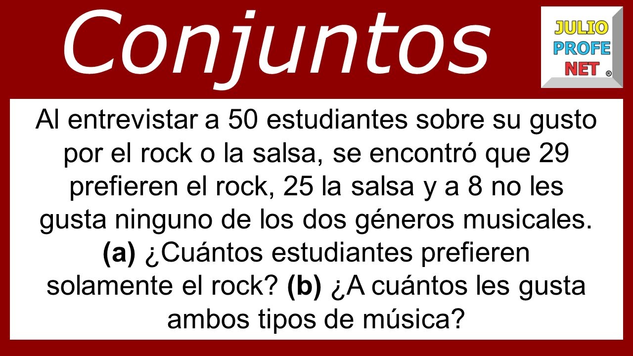 Conjuntos | Problema 2 #julioprofe