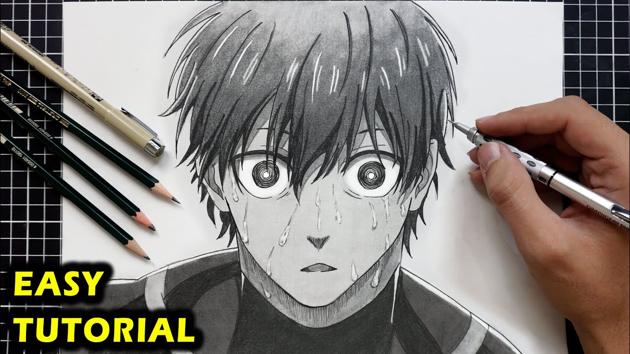 How to Draw Yoichi Isagi - Blue Lock | Easy Drawing (Step by Step)