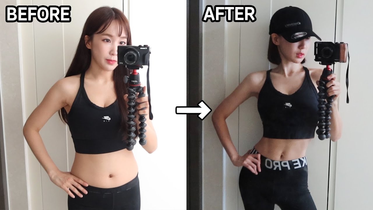 한달만에 11자복근 만들기 성공했어요..다이어트 비법 공개! -5kg