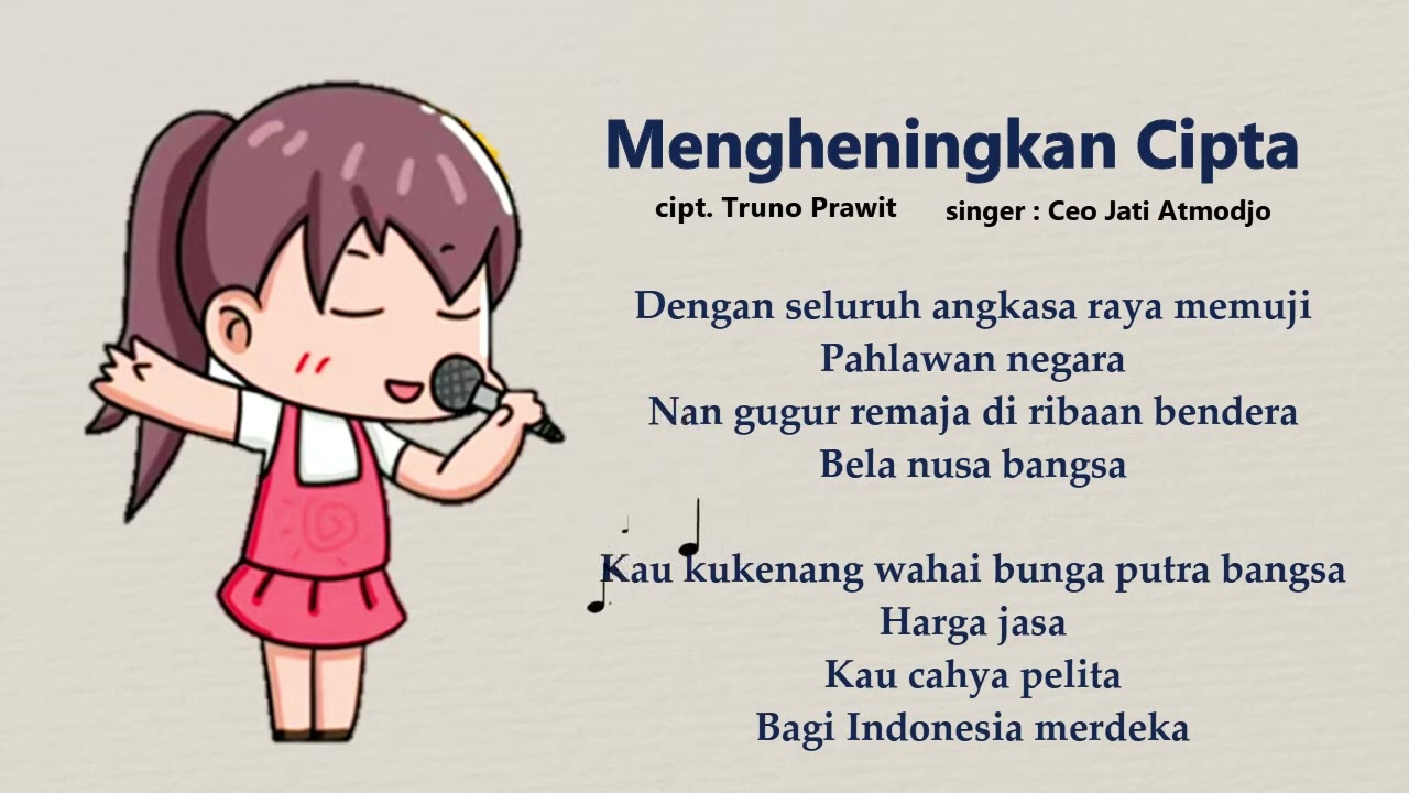 Mengheningkan Cipta ~ Lirik Lagu Nasional