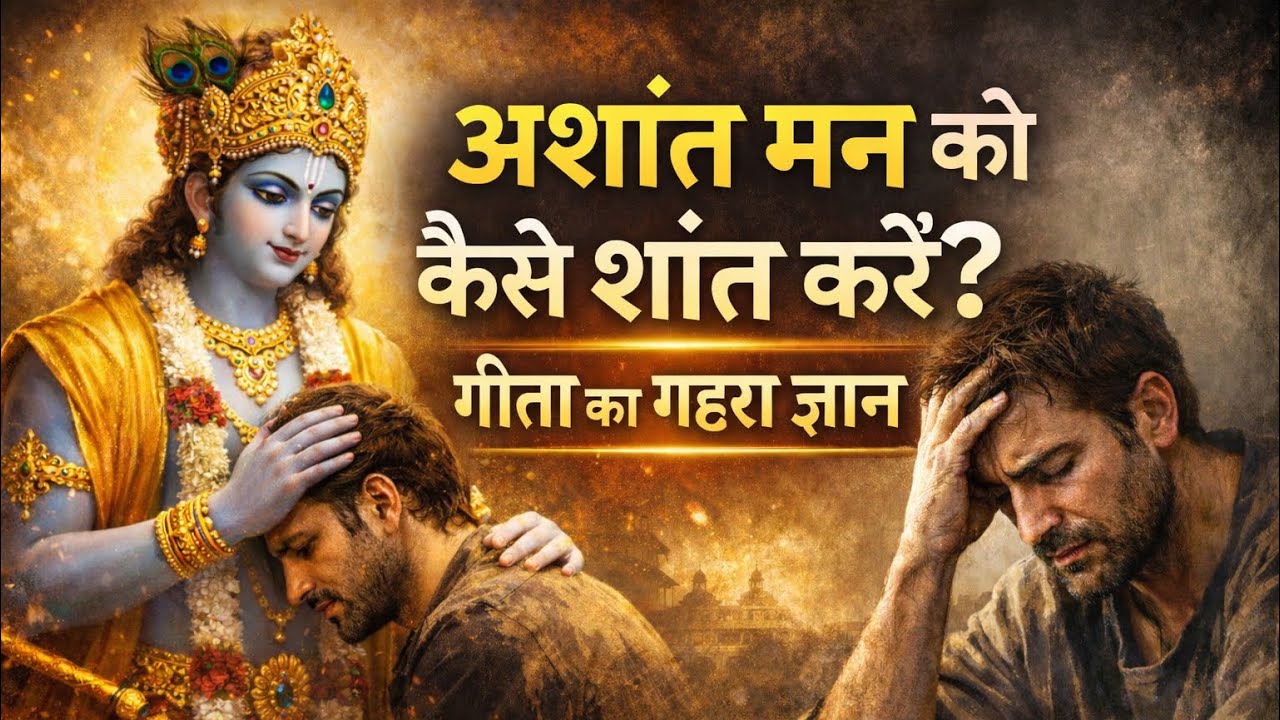अशांत मन को कैसे शांत करें ? | गीता का गहरा ज्ञान | Shrimad Bhagwat Gita Saar | Krishan Updesh