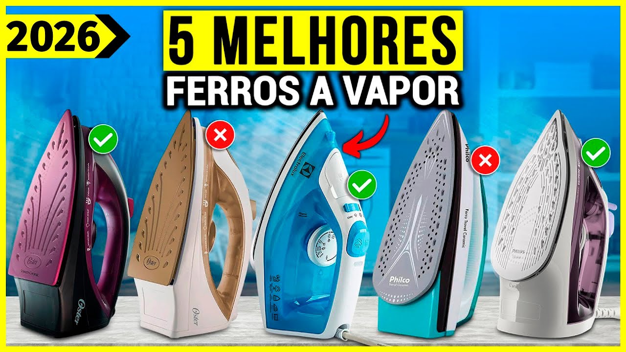 Os 5 Melhores Ferro a Vapor/ Ferro de Passar a Vapor Em 2026!