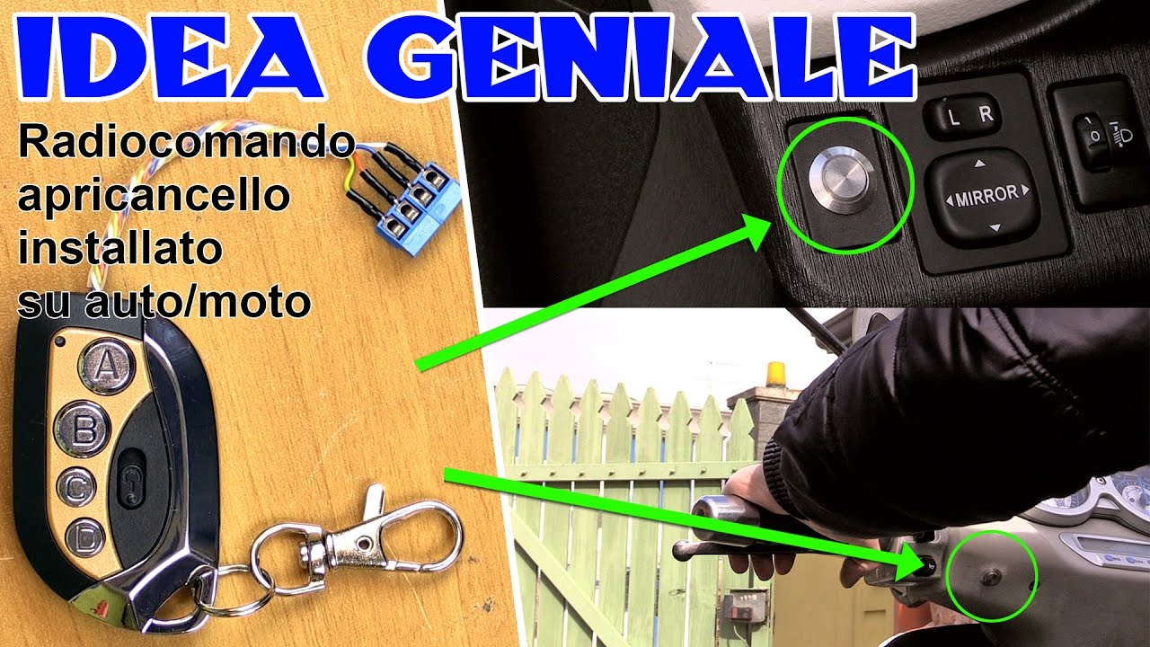 IDEA GENIALE come aprire il cancello elettrico da scooter / auto - tartaglia channel