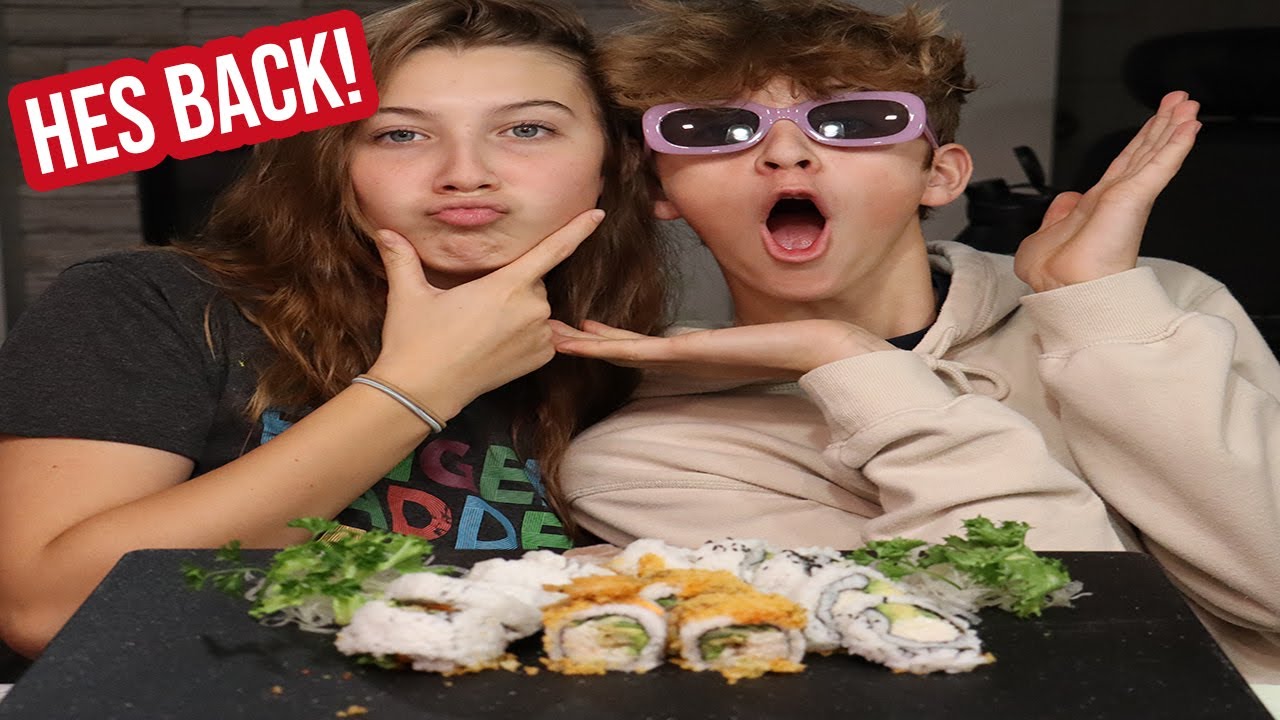 HE'S BACK!? SUSHI MUKBANG - CALIFORNIA ROLL, DYNAMITE ROLL!