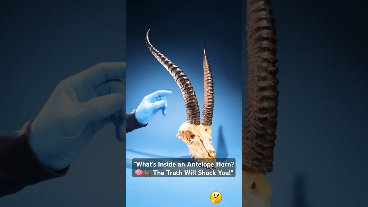 What&rsquo;s Inside an Antelope Horn? 🦌🧠 The Truth Will Blow Your Mind! #AnimalHorns #NatureSecrets