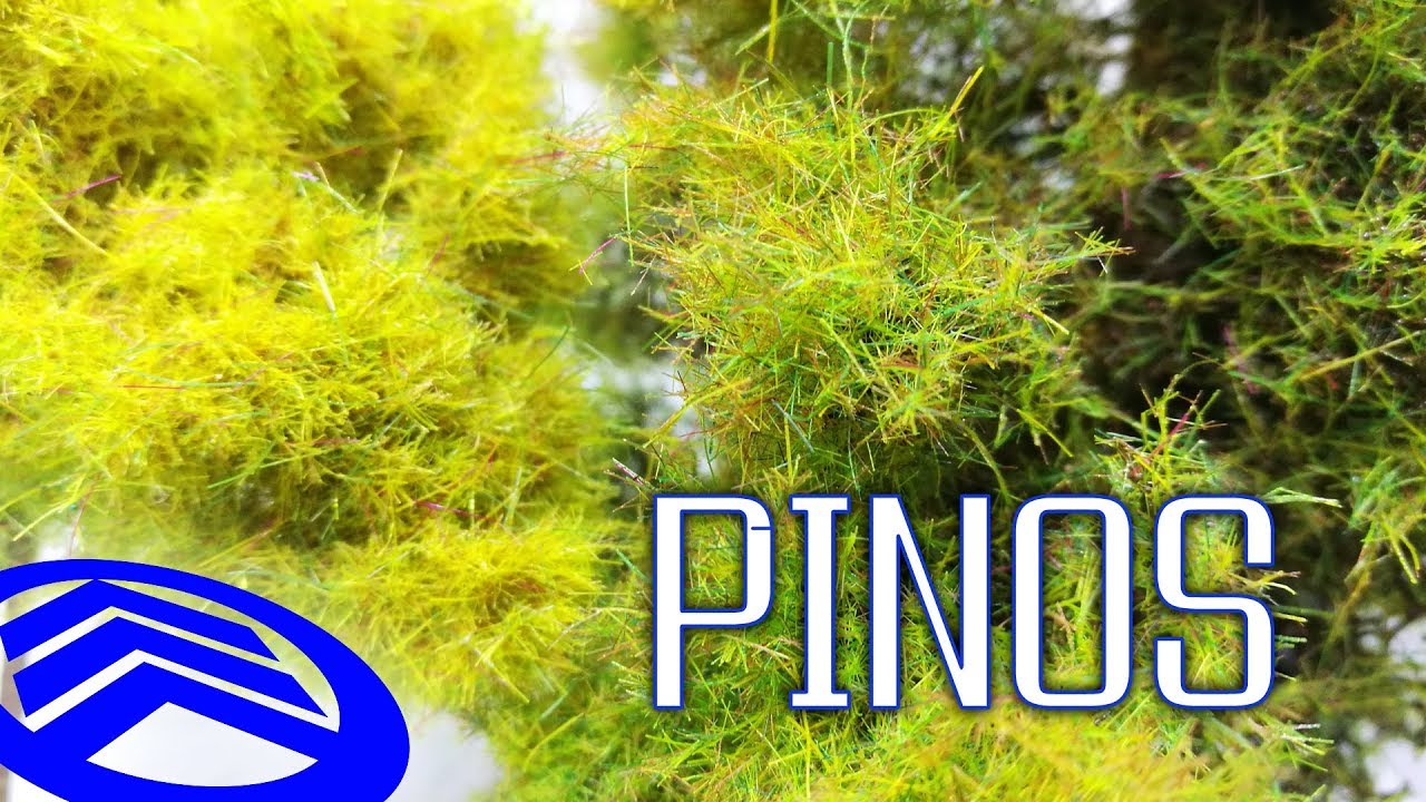 Flocando árboles con césped - Pinos.