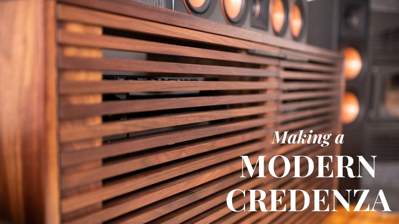Making A Modern Media Console, Credenza, TV Stand in Solid Black Walnut