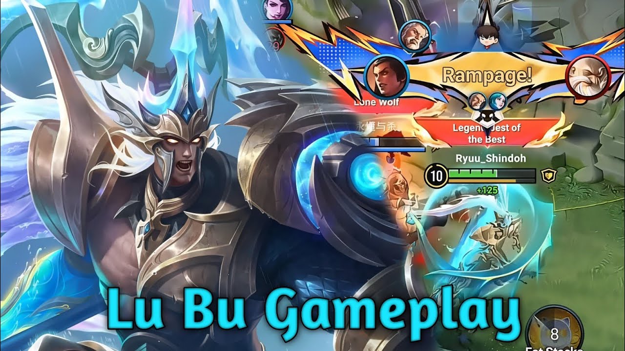 Lu Bu Gameplay || High Damage Fighter, Fast Gameplay - Honor Of Kings