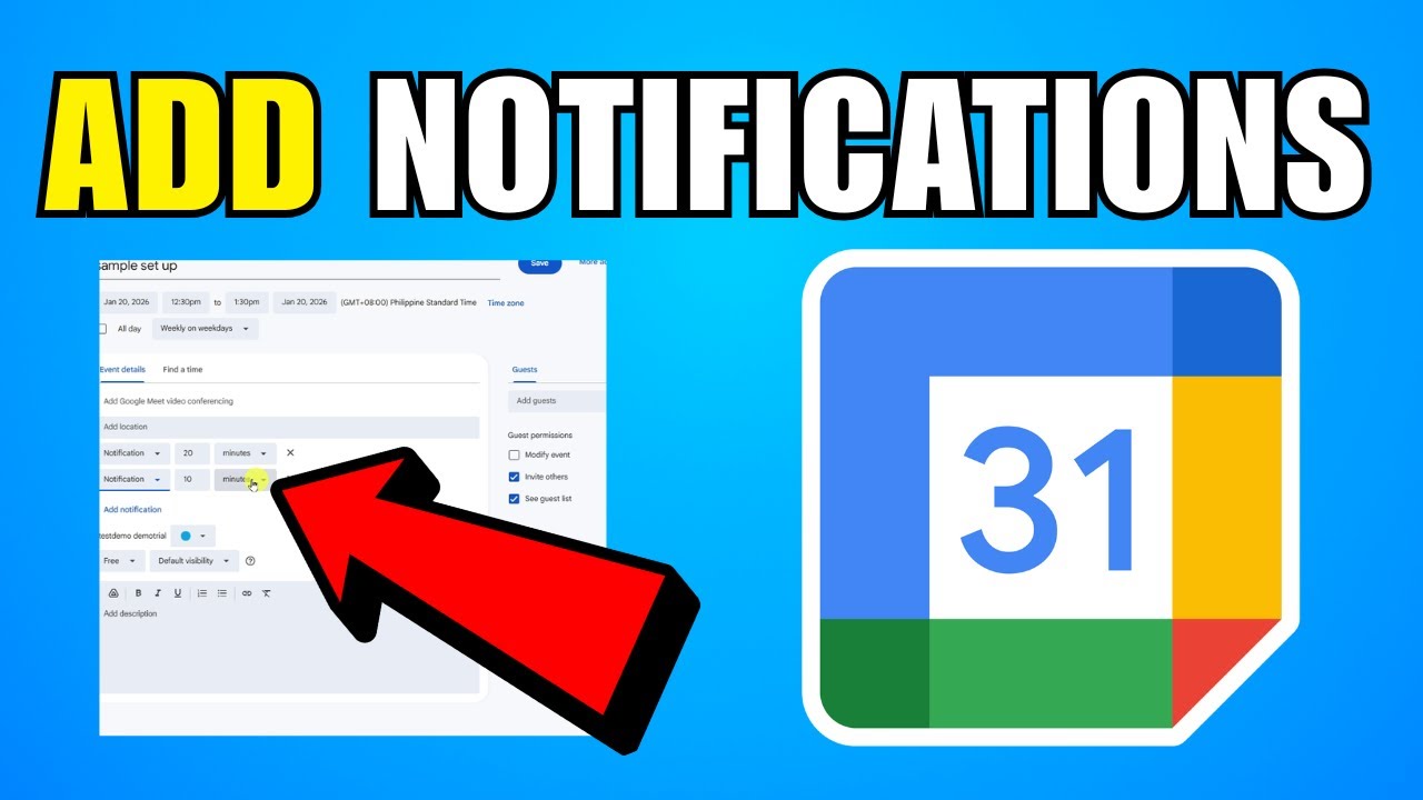 How To Add Notifications To Google Calendar Events (2026) (Complete Guide)