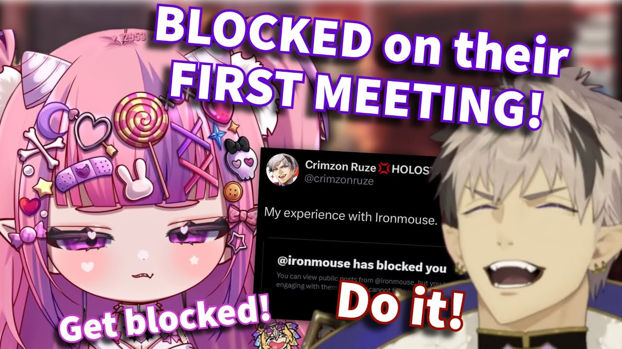 FIRST TIME meeting Ruze and Ironmouse already had to BLOCK HIM!【Holostars EN】