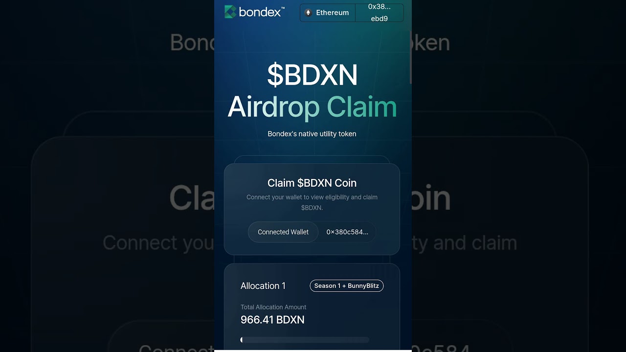 how to claim your bondex token daily