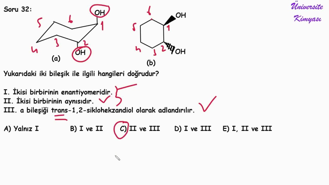 ÖSYM TARZI KİMYA ÖABT SORULARI VE ÇÖZÜMLERİ-7