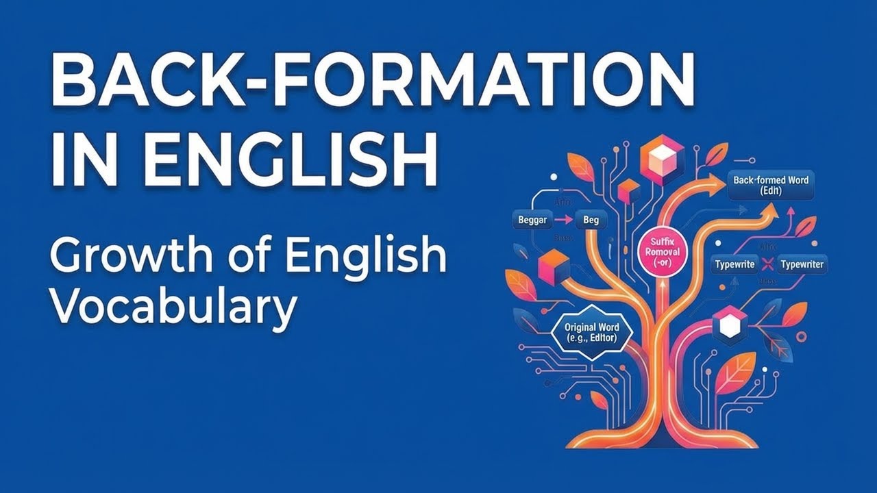 Back-Formation in English | Easy Explanation with Examples | Growth of English Vocabulary