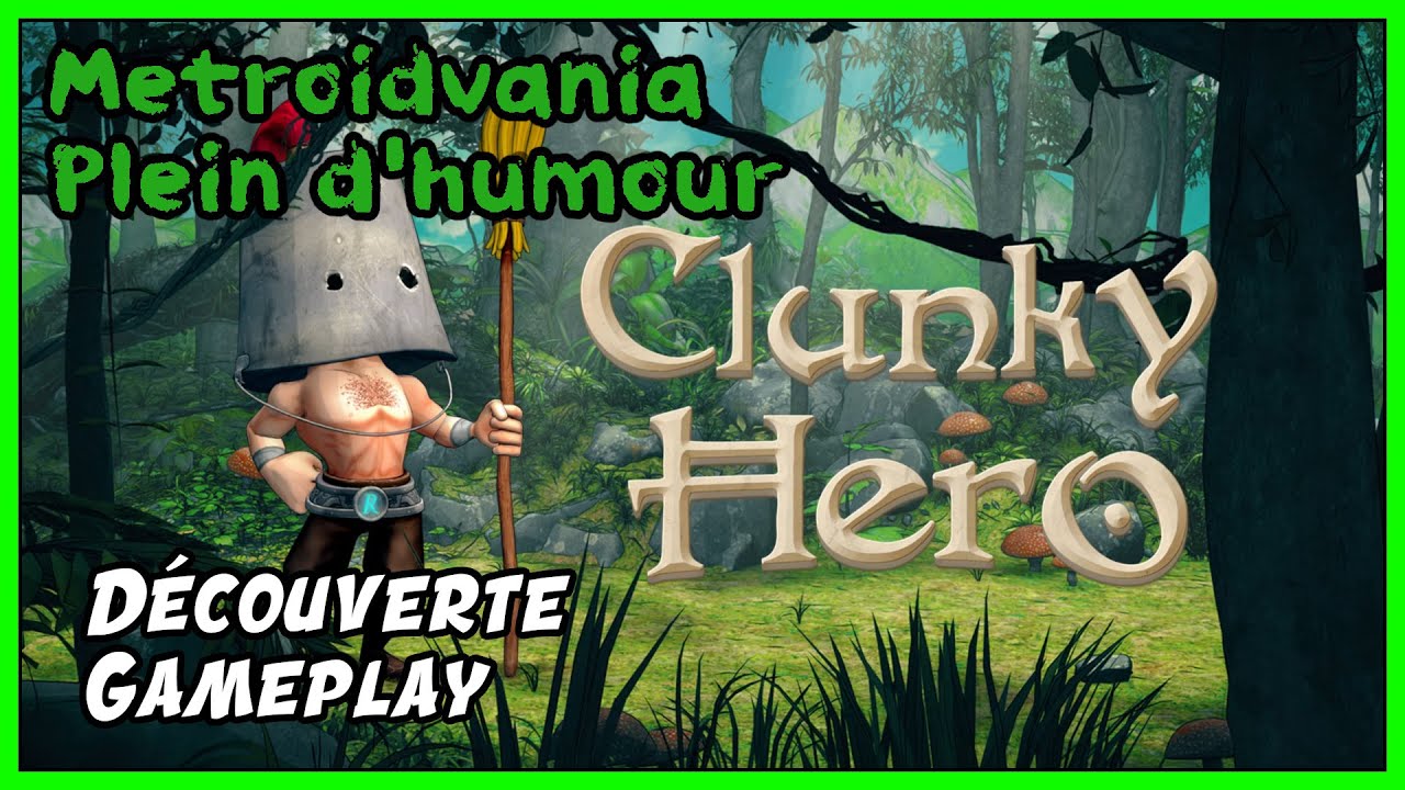 CLUNKY HERO #01 Découverte de ce Metroidvania déjanté plein humour / Gameplay FR /