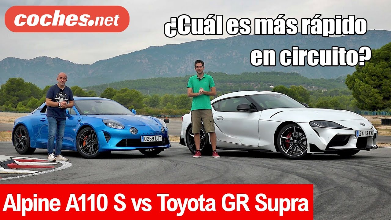 Toyota GR Supra vs Alpine A110 S | Prueba en circuito / Test / Review en espa&ntilde;ol | coches.net