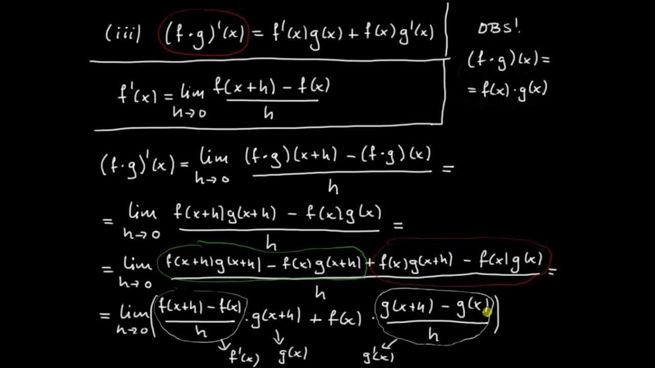 Derivata del 8 - bevis av produktregeln