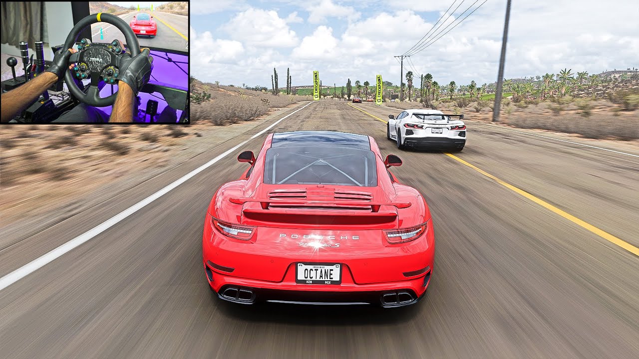 Porsche 911 Turbo S vs SuperCars in Forza Horizon 5 | MOZA R12 Gameplay