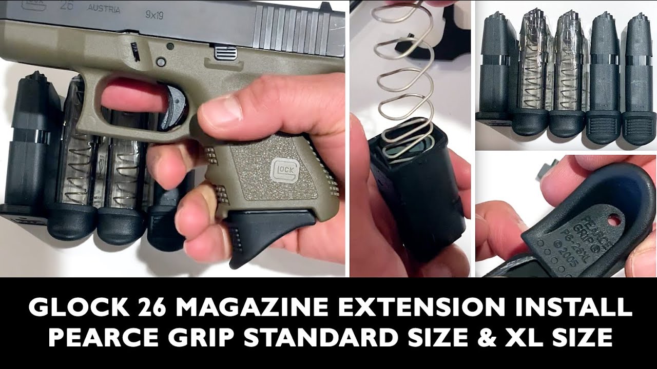 Установка удлинителя рукоятки Pearce для Glock 26 занимает менее 5 минут. Доступны стандартный и ...