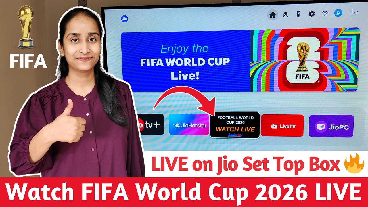 Jio Set Top Box : How To Watch FIFA World Cup 2026 LIVE ⚽🔥 | Full Guide