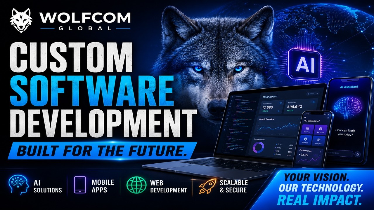 Custom Software Development Company | AI, Mobile Apps & Web Development | WOLFCOM Global