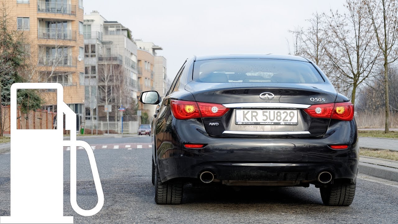 Infiniti Q50S Hybrid AWD - fuel consumption: city, 90, 120, 140 km/h :: [1001cars]