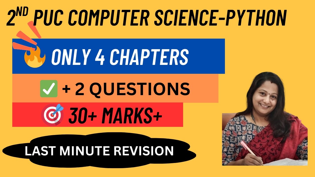 2nd puc computerscience last minute revision|Exam Tomorrow| Important Questions|Score 30+ Marks