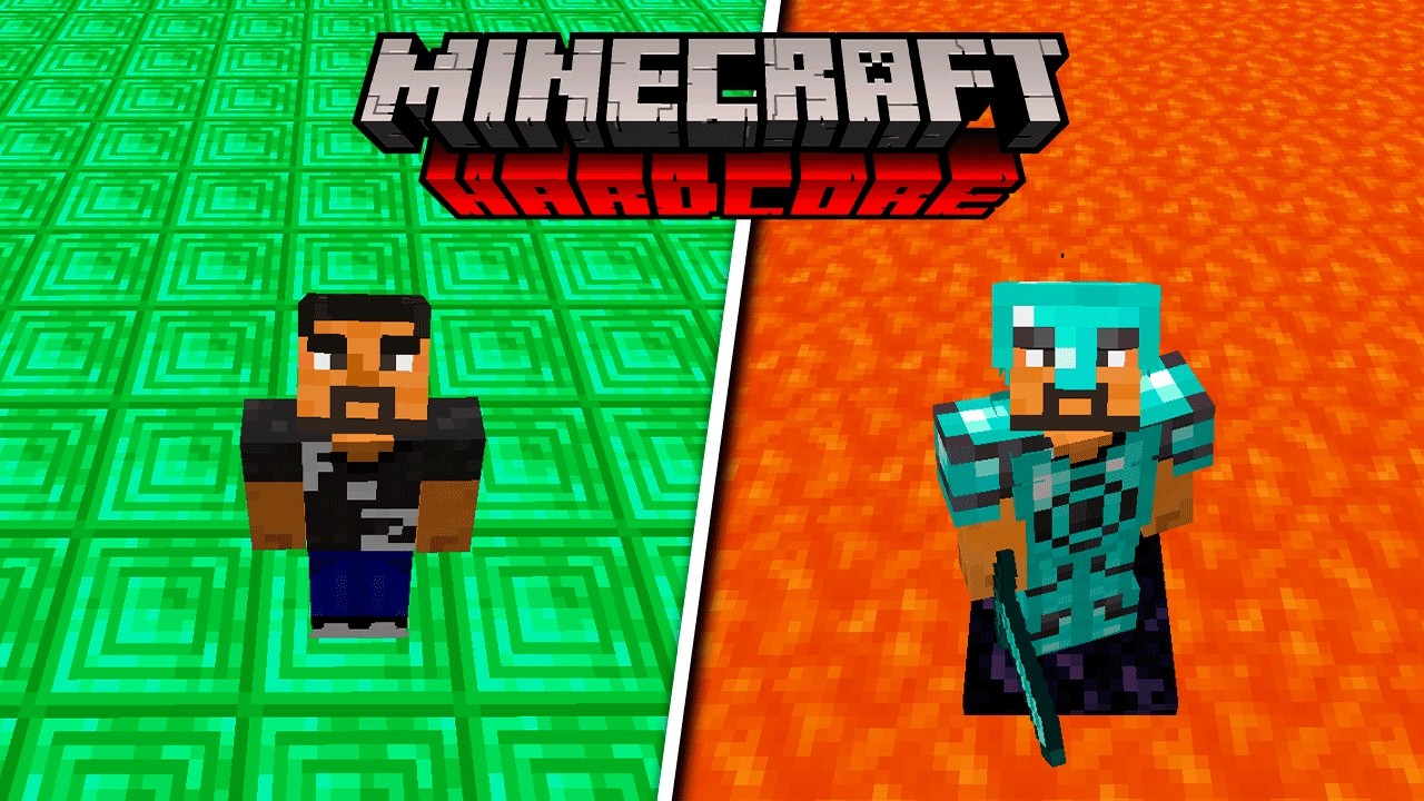 100 días, pero el SUELO CAMBIA CADA DÍA en Minecraft Hardcore